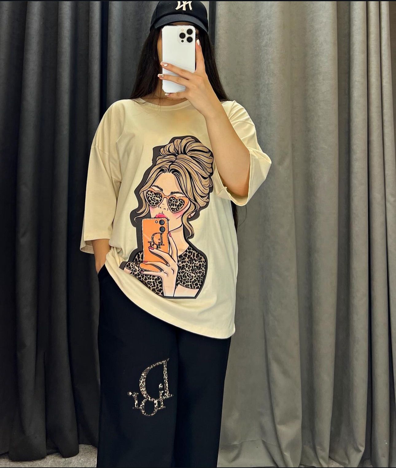 ZCC-25 Printed Drop-Shoulder Tee Trousers